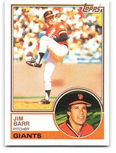 1983 Topps #133 Jim Barr VG San Francisco Giants